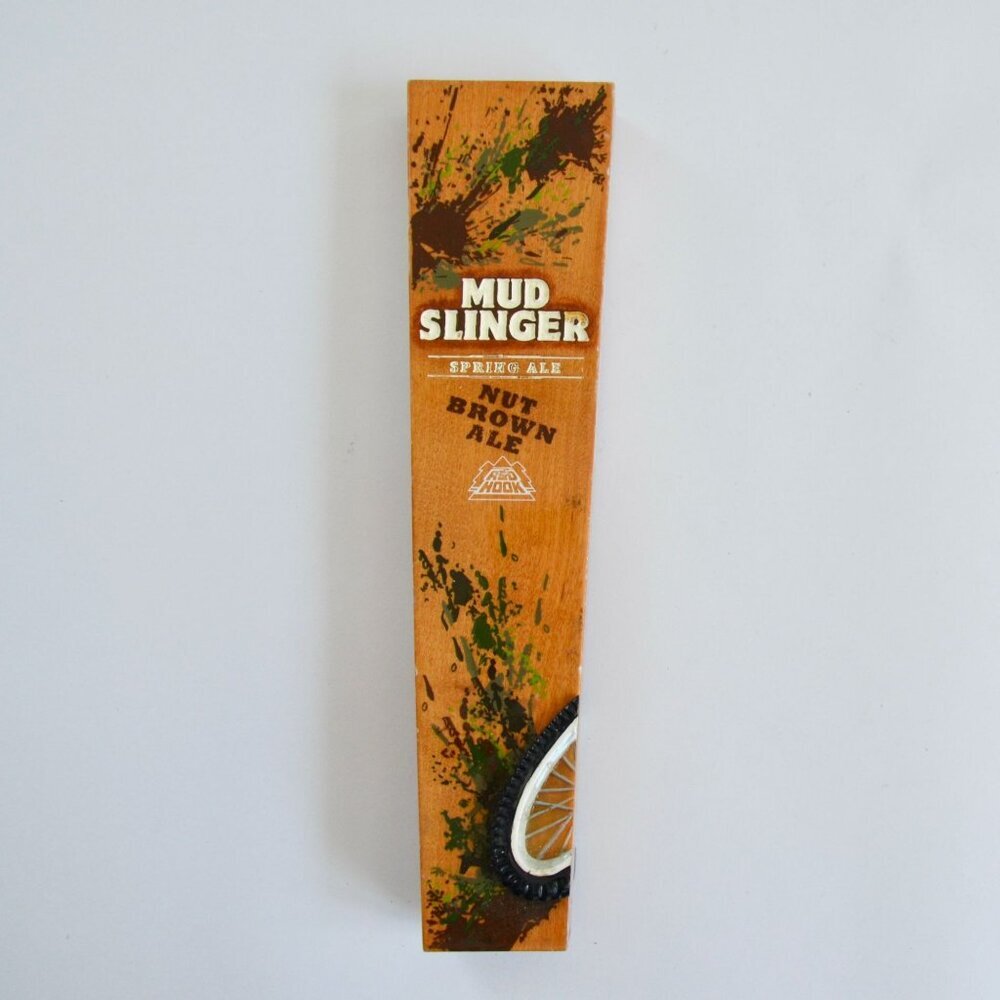 Red Hook Mud Slinger Nut Brown Ale Tap Handle 10" Mountain Bike Tire Beer